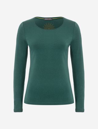 Frau in grünem Longsleeve 