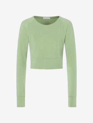 Crop Shirt langarm Jathara - matcha